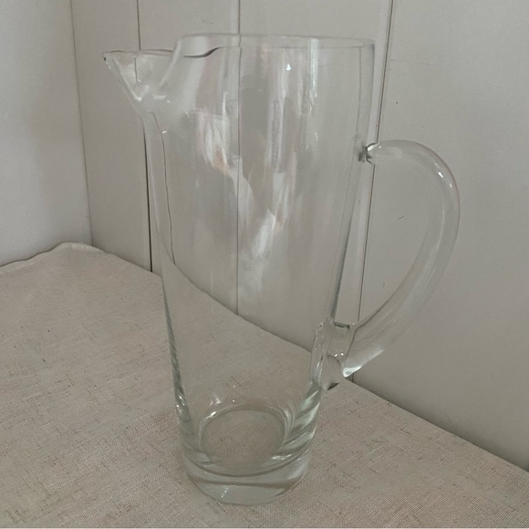 Vintage Martini Glass Pitcher MCM Art Blown Glass Modern Cocktail bar cart - Picture 1 of 16